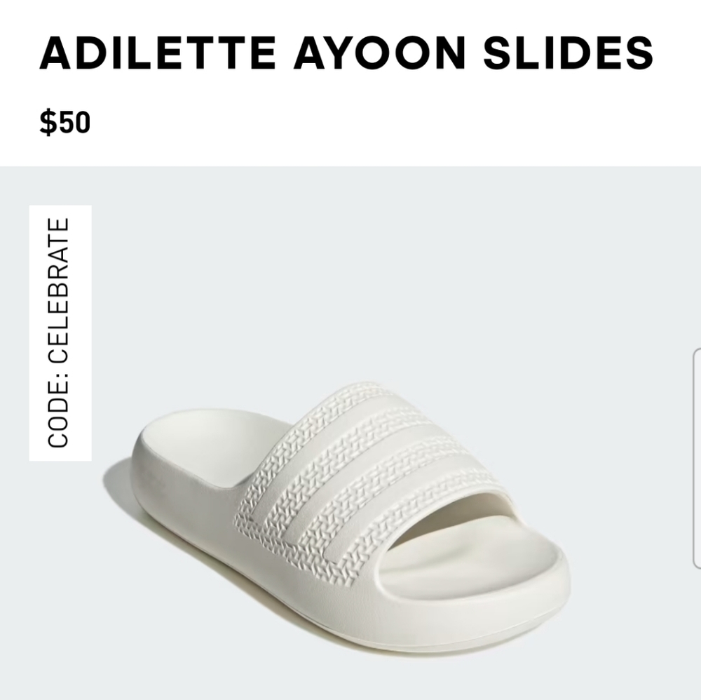 Adidas white sandals
